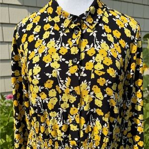 Boden Floral Button-Up Maxi Dress